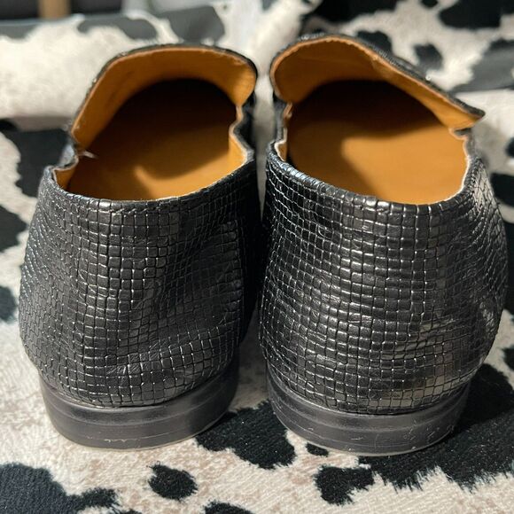Patricia Nash Fia Black Leather Slip-on Loafer‎ Flats Size 6 - Picture 7 of 10